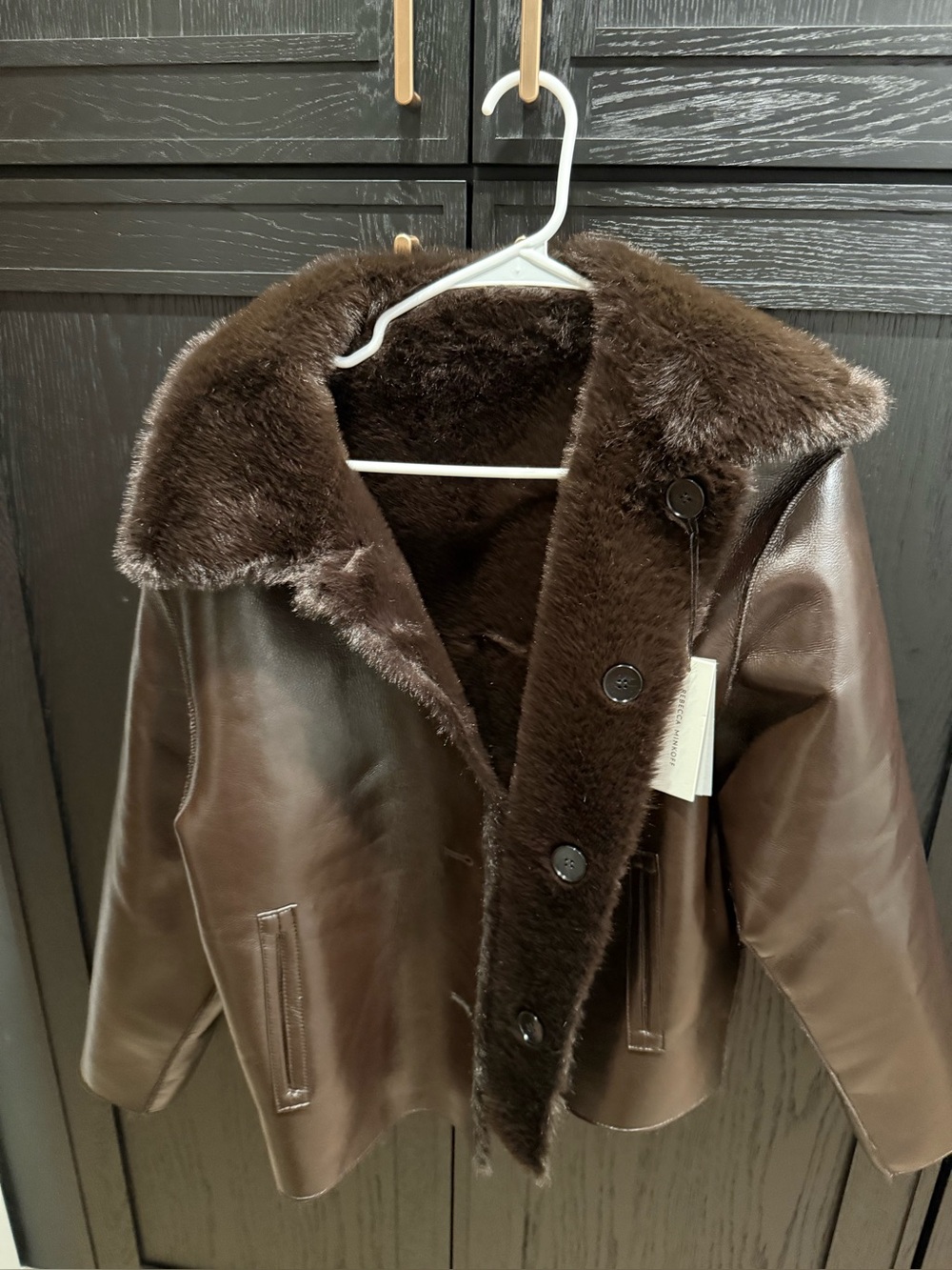 Rebecca Minkoff Faux Leather Jkt